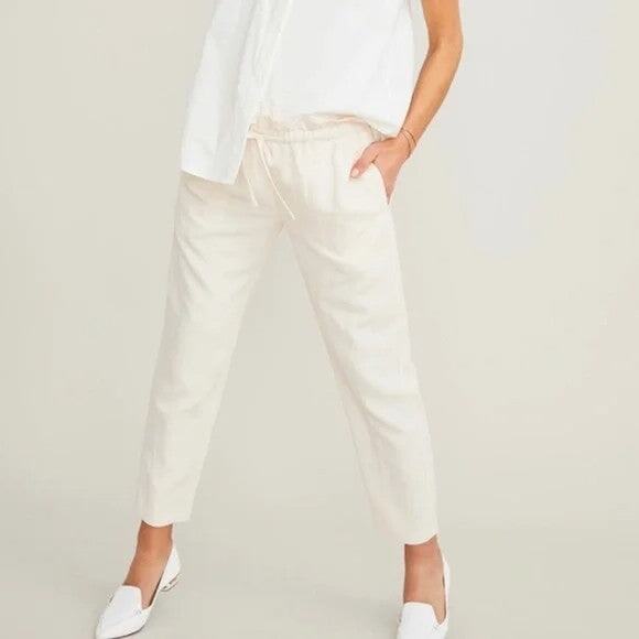 HATCH The Paperbag Trouser Pant Maternity - 1 Ivory - Picture 1 of 2